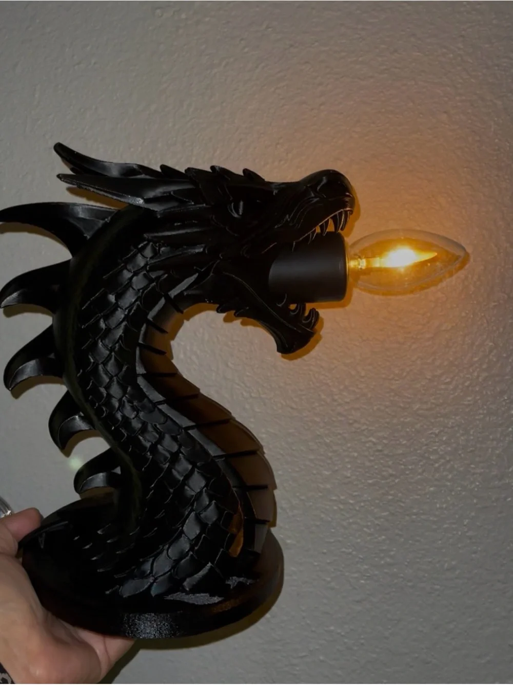 Black Dragon Lantern Accent Lamp